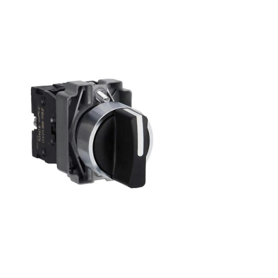 Boutons-poussoirs sélecteur complet, métal, noir, 22 mm, 2 positions, Easy Harmony XB2 Schneider