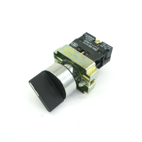 Boutons-poussoirs sélecteur complet, métal, noir, 22 mm, 2 positions, Easy Harmony XB2 Schneider