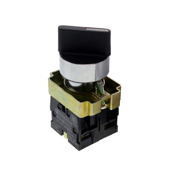 Sélecteur complet, métal, noir, 22 mm, 2 positions, 1 NO + 1 NF Easy Harmony XB2 Schneider Electric