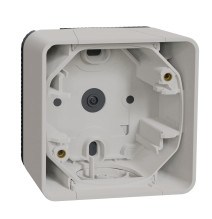 Boîte 1 poste - saillie - IP55 - IK08 - blanc Mureva Styl
