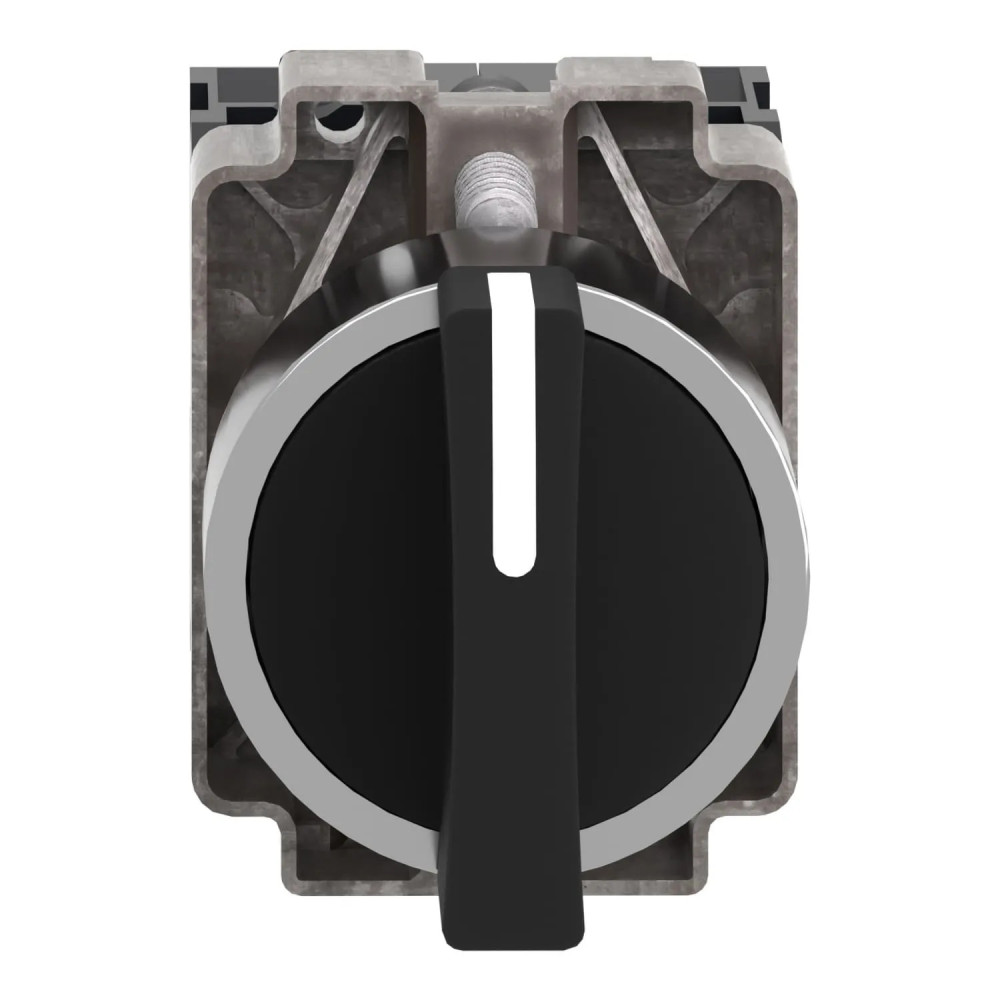 Boutons-poussoirs sélecteur, métal, noir, 22 mm, 3 positions, 2NO Easy Harmony XB2 Schneider