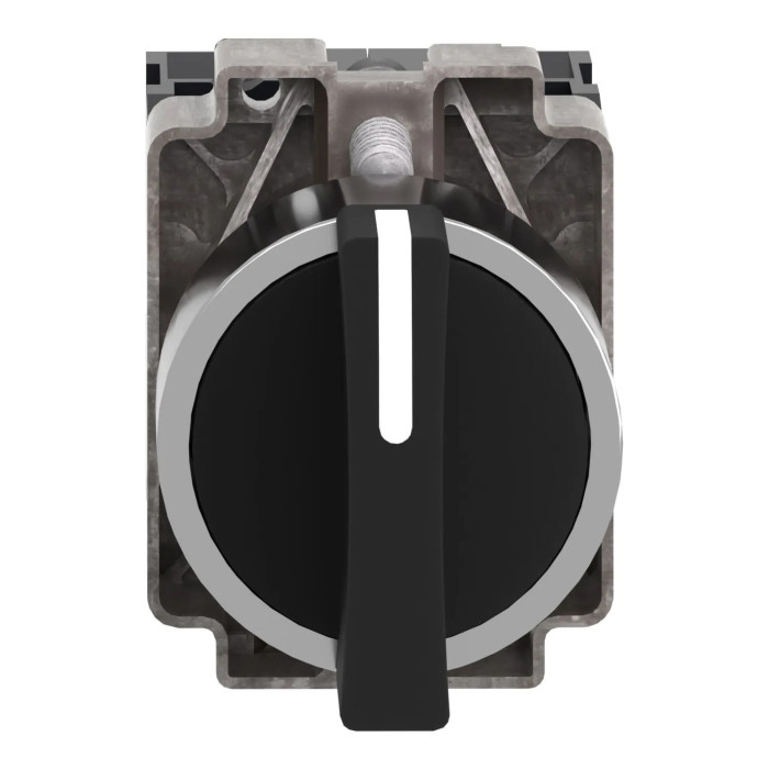 Boutons-poussoirs sélecteur, métal, noir, 22 mm, 3 positions, 2NO Easy Harmony XB2 Schneider