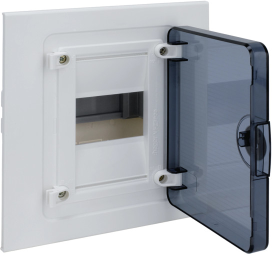 Petit distributeur, golf, encastré, 1 rangée, 4 m, IP40, terminal MS, PE, porte transparente -