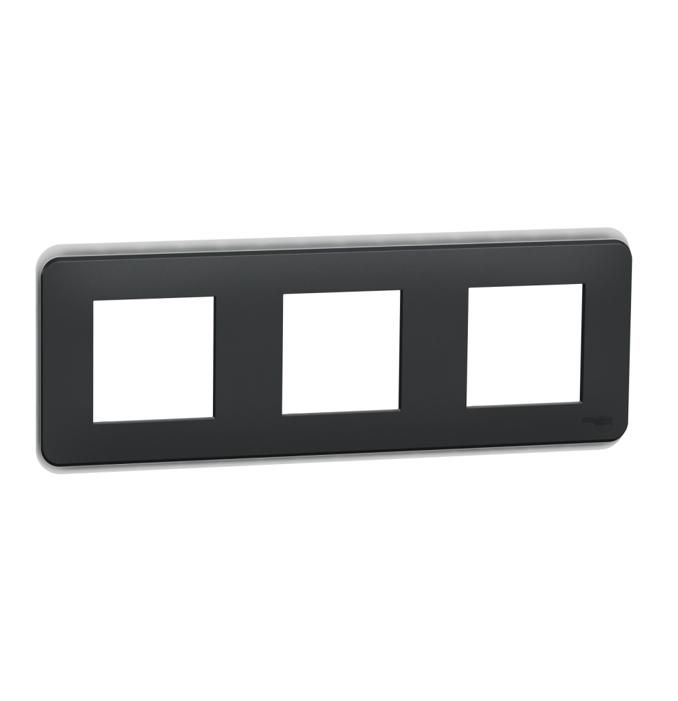 Plaque de finition - Anthracite - 3 postes Unica Pro Schneider Plaque de finition - Anthracite - 3 postes Unica Pro Schneider