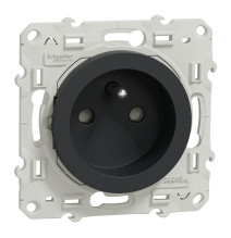 Prise de courant 2P+T - anthracite - à vis - connexion rapide