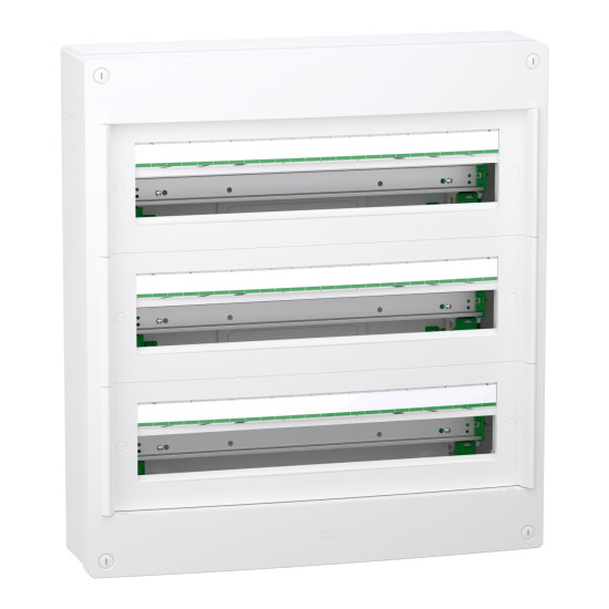 Coffret plastique saillie 3 rangées 24 modules - sans porte PrismaSeT XS Schneider Electric -