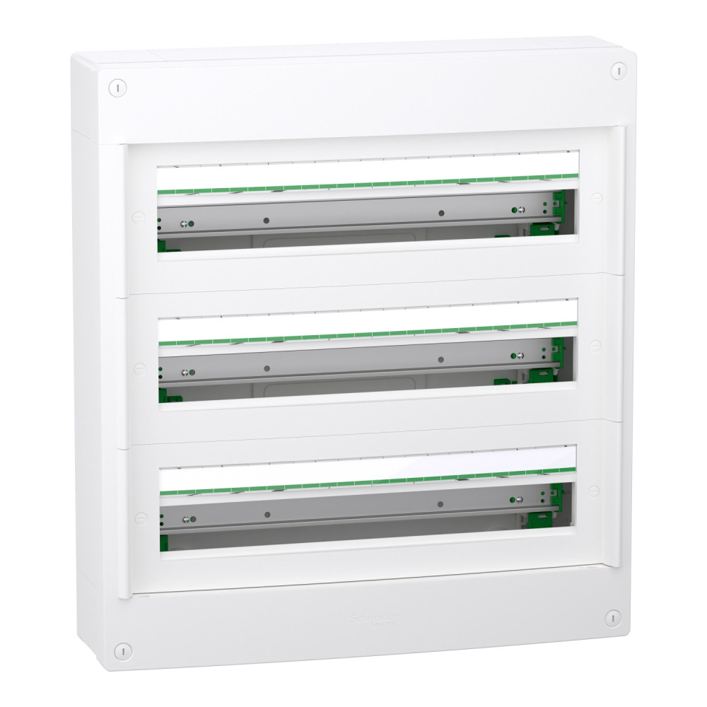 Coffret plastique saillie 3 rangées 24 modules - sans porte PrismaSeT XS Schneider Electric -