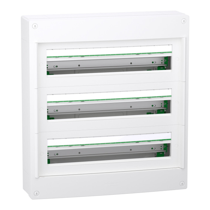 Coffret plastique saillie 3 rangées 24 modules - sans porte PrismaSeT XS Schneider Electric -