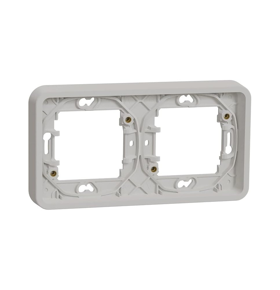 Cadre 2 postes horizontal - encastré - IP55 - IK08 - blanc Cadre 2 postes horizontal - encastré - IP55 - IK08 - blanc
