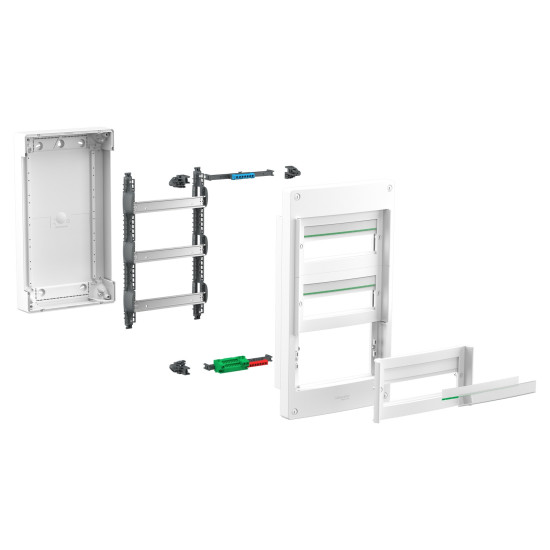 Coffret encastré 4 rangées 18 modules - sans porte PrismaSeT XS Schneider Electric -