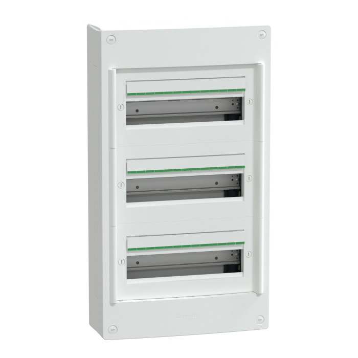 Coffret encastré 4 rangées 18 modules - sans porte PrismaSeT XS Schneider Electric -