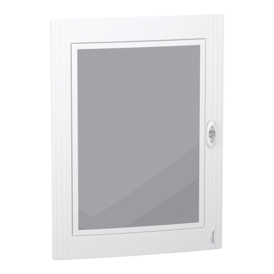 Porte transparente RAL9003 pour coffret saillie 4R 24 modules