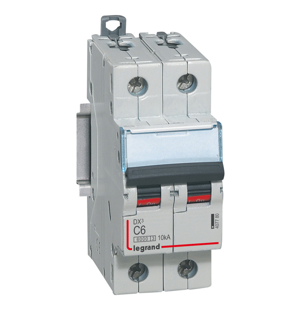 Disjoncteur DX³6000 10kA arrivée haute et départ bas à vis 2P Disjoncteur DX³6000 10kA arrivée haute et départ bas à vis 2P