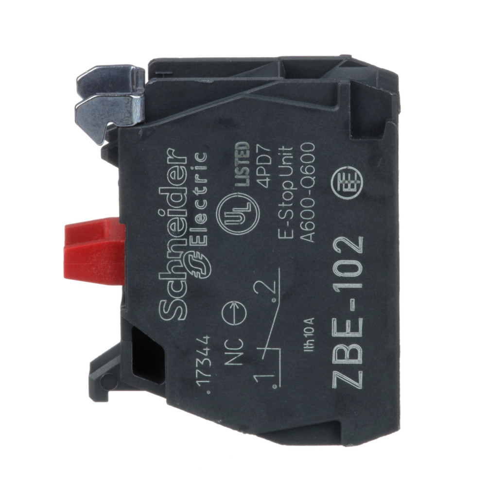 Bloc contact - 1O - raccordement vis-étrier, Harmony Schneider Electric - ZBE102,Automatisation et