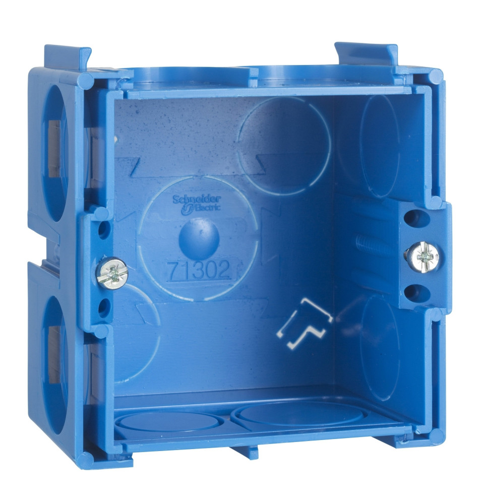 Boîte Carrée Bleu - 1 Poste – 40 mm - Modulo Schneider Electric Boîte Carrée Bleu - 1 Poste – 40 mm - Modulo Schneider Electric