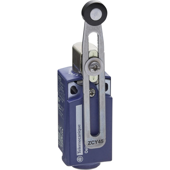 Interrupteur fin de course - levier galet plastique réglable - 1NO+1NF - brusque - PG11, XCKP