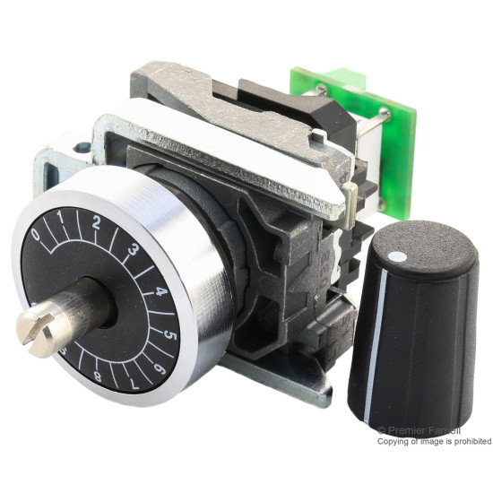 Potentiomètre complet - rhéostat - Ø22 - raccordement sur bornier, Harmony XB4 Schneider Electric -