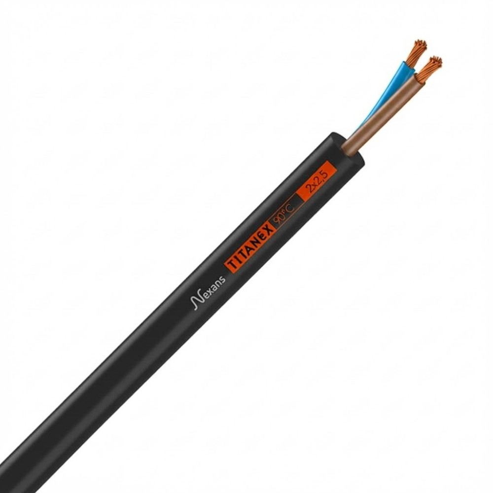 Câble électrique souple titanex 2G2.5mm² - Nexans - 10055512,Câble électrique Nexans