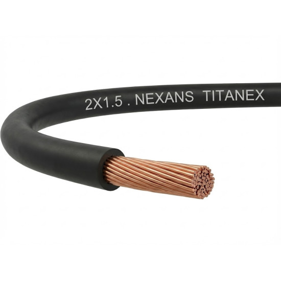 Câble électrique souple titanex 2G1.5mm² - Nexans - 10055593