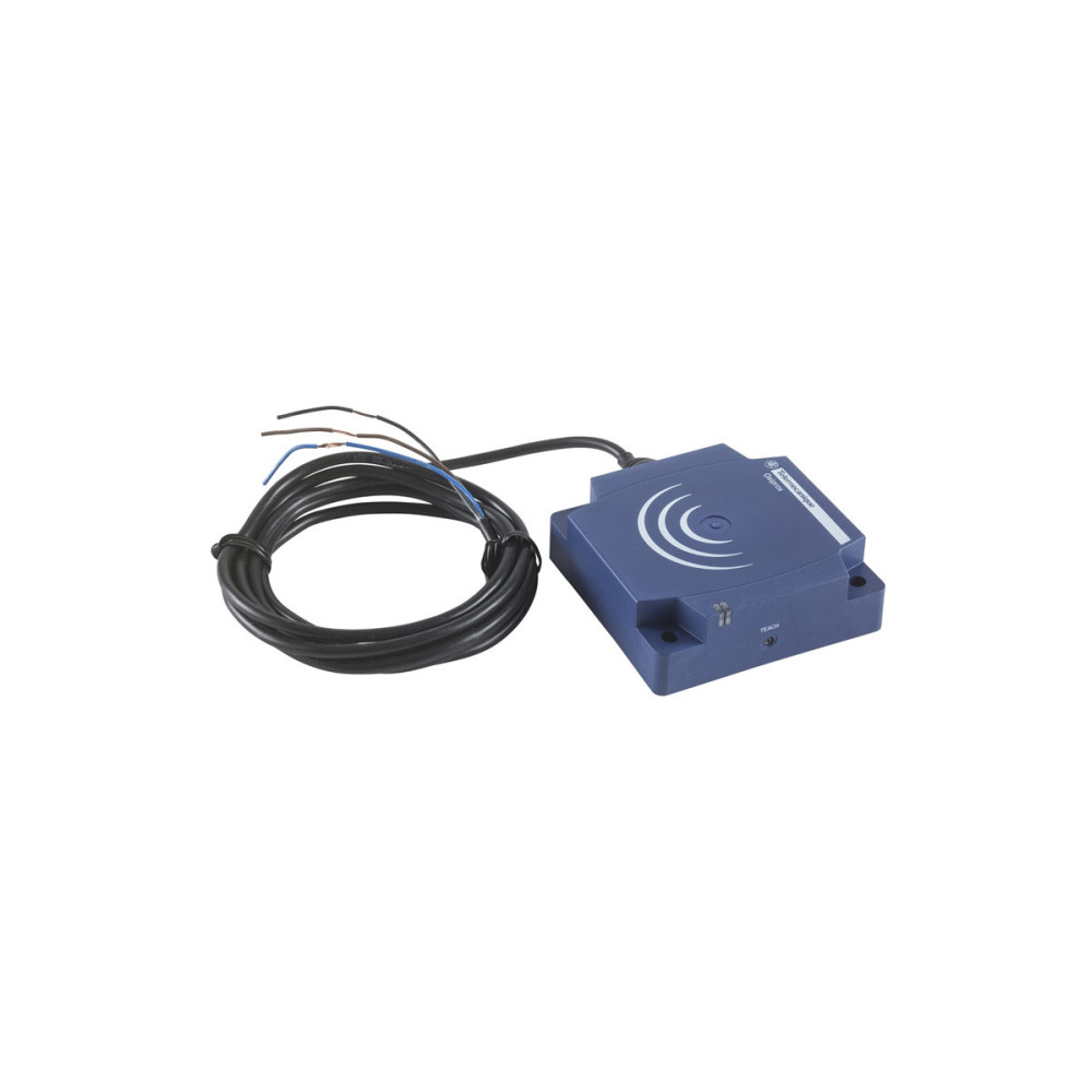 Détecteur inductif (80X80X26) XS8 plat forme D Sn60 mm 24..240VCA/DC câble 2m, Schneider Electric -