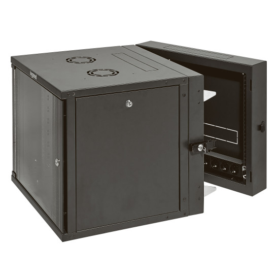 Baie, rack et coffret informatique 19pouces livré monté capacité 21U - 1025x600x610mm Linkeo