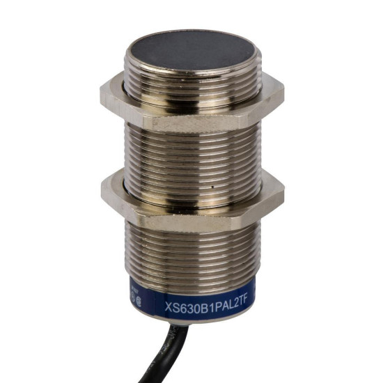Détecteur de proximité inductif laiton L62MM XS6 cylindrique M30 Sn15mm 12-48 câble 2m, Schneider