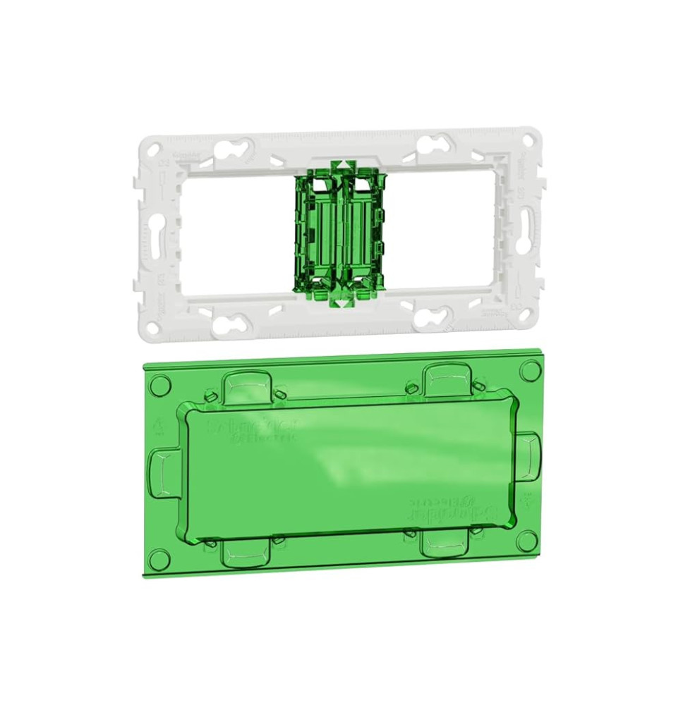 Support de fixation 4 mod / 2 postes + protection chantier - Support de fixation 4 mod / 2 postes + protection chantier -