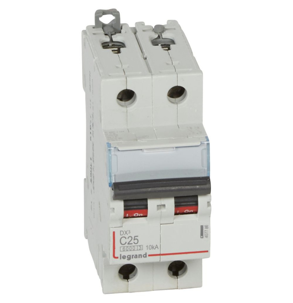 Disjoncteur DX³6000 10kA arrivée haute et départ bas à vis 2P Disjoncteur DX³6000 10kA arrivée haute et départ bas à vis 2P