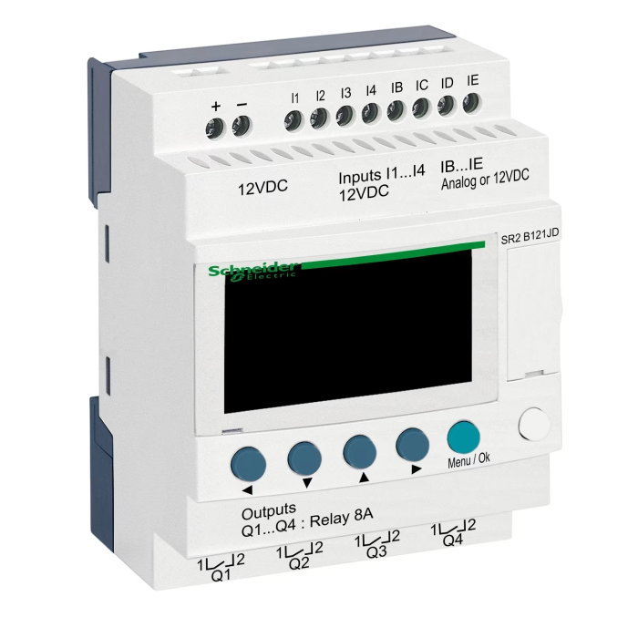 Relais intelligent compact - 12 E/S 12Vcc - horloge - affichage Zelio Logic Schneider Electric -