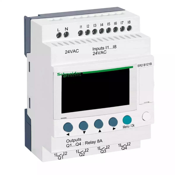 Relais intelligent compact - 12 E/S 24Vca - horloge - affichage Zelio Logic Schneider Electric -