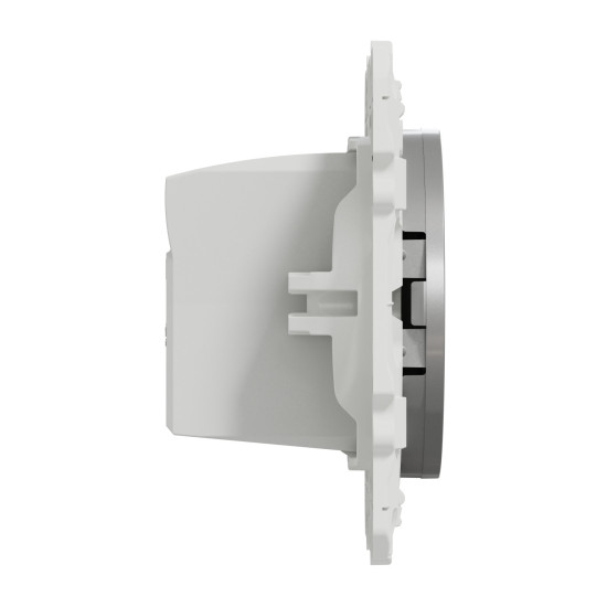 Prise alimentation USB 5V - aluminium Odace Schneider Electric - S530408,Prise Schneider Electric