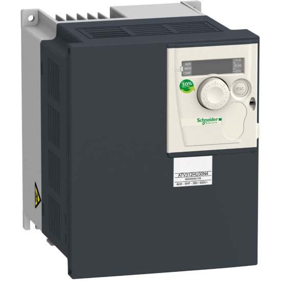 Variateur de vitesse - 3kW - 7,1kVA - 125W - 380..500V - triphasé - Altivar ATV312 - Schneider