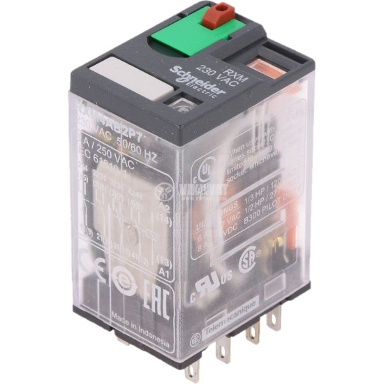 Relais miniature - embrochab - test+DEL - 4OF - 6A - 48VAC Harmony Relay RXM Schneider Electric -