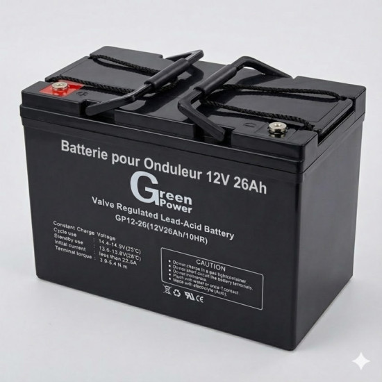 Batterie pour Onduleur 12V 26Ah,Accessoires Onduleur
