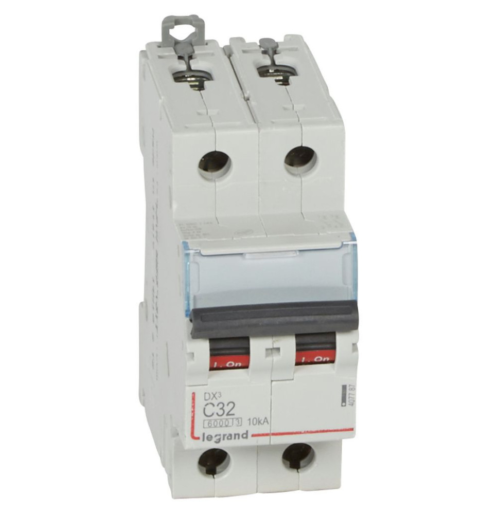 Disjoncteur DX³6000 10kA arrivée haute et départ bas à vis 2P Disjoncteur DX³6000 10kA arrivée haute et départ bas à vis 2P