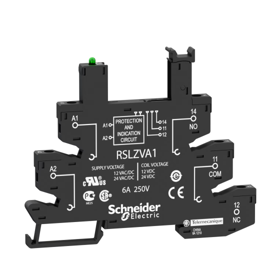 Embase - DEL + protect - 12/24VACDC - racc connecteur à vis Harmony Relay RSL Schneider Electric -