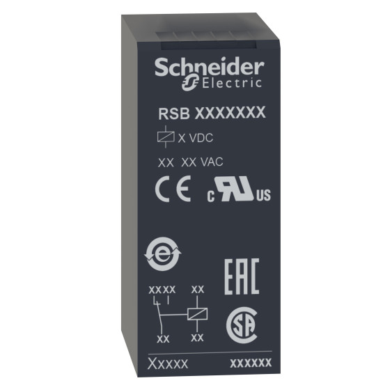 Relais PCB embrochable - 2OF - 8A - 230VAC Harmony Relay RSB Schneider Electric -