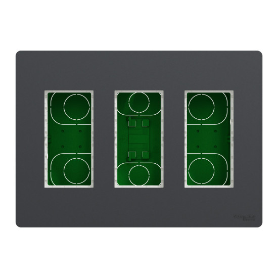 Boîte de concentration encastrée complète - 3 col de 4 mod -