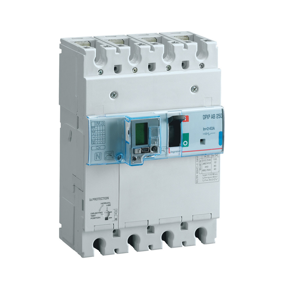 Disjoncteur de branchement DPX³250AB différentiel 240A 4 Pôles version Enedis Legrand -
