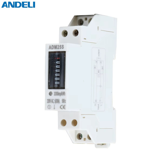 Compteur d’énergie PH+N 5(32)A ANALOGUE 220V SUR RAIL -ANDELI -