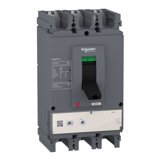 Disjoncteur 36kA 630A 3P3D 415V AC ETS 2.3 EasyPact CVF630F Schneider Electric -