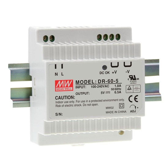 Alimentation à Decoupage DR 2,5A 100-240V MONOPHASE 24V CC 60W