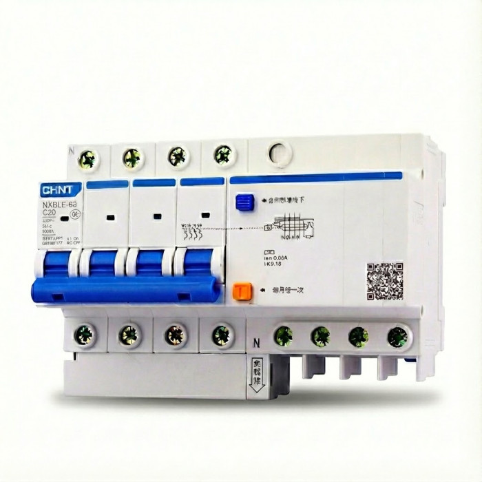 Disjoncteur Différentiel 6KA 4P C-20A 30mA NXBLE-63 CHINT -