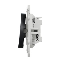 Interrupteur bouton poussoir - anthracite - 10A Odace Schneider