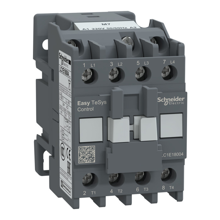 Contacteur TVS 4P (4 NO) - AC-1 - ≤ 415 V 32 A - Bobine 220 V AC, EasyPact Schneider Electric -
