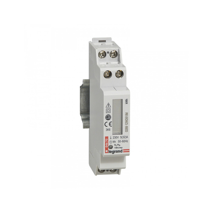 Compteur modulaire monophasé EMDX³ non MID raccordement direct 32A 1 module avec sortie à