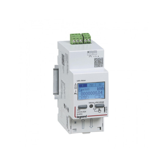 Compteur modulaire monophasé EMDX³ non MID raccordement direct 63A 2 modules avec sortie à