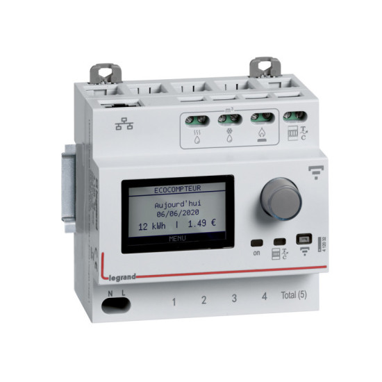 Ecocompteur modulaire connecté pour mesure consommation 5 postes 5 modules - LEGRAND -