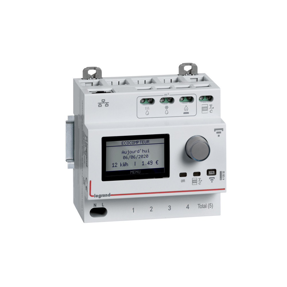 Ecocompteur modulaire connecté pour mesure consommation 5 postes 5 modules - LEGRAND -