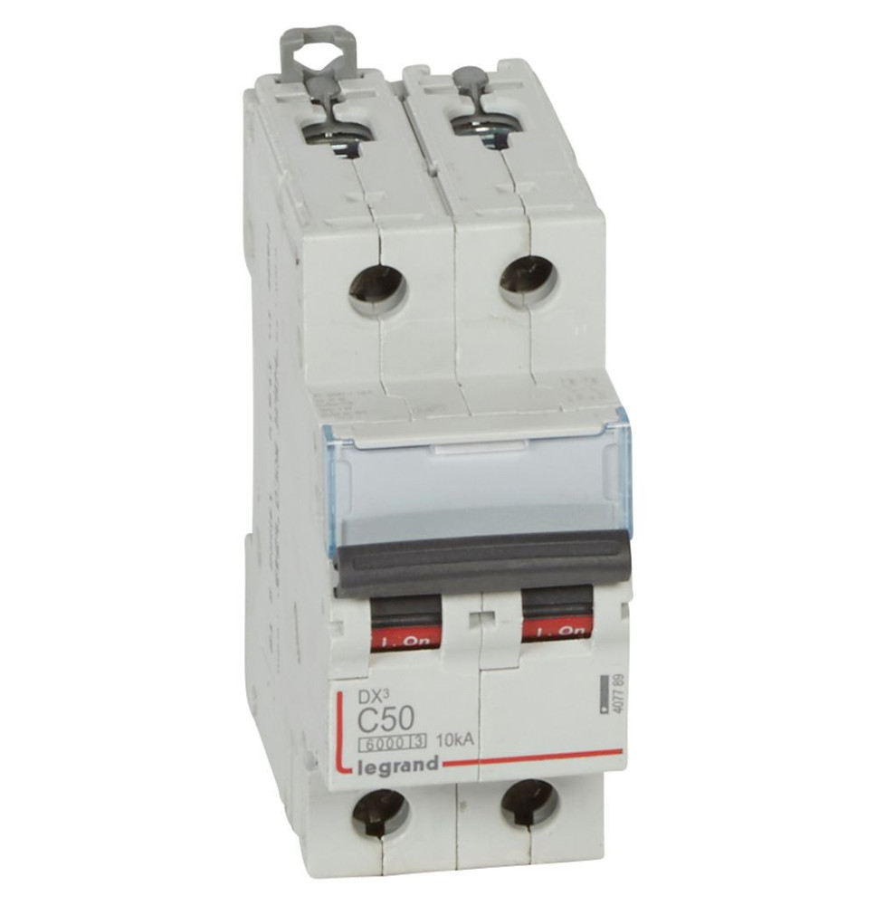 Disjoncteur DX³6000 10kA arrivée haute et départ bas à vis 2P Disjoncteur DX³6000 10kA arrivée haute et départ bas à vis 2P